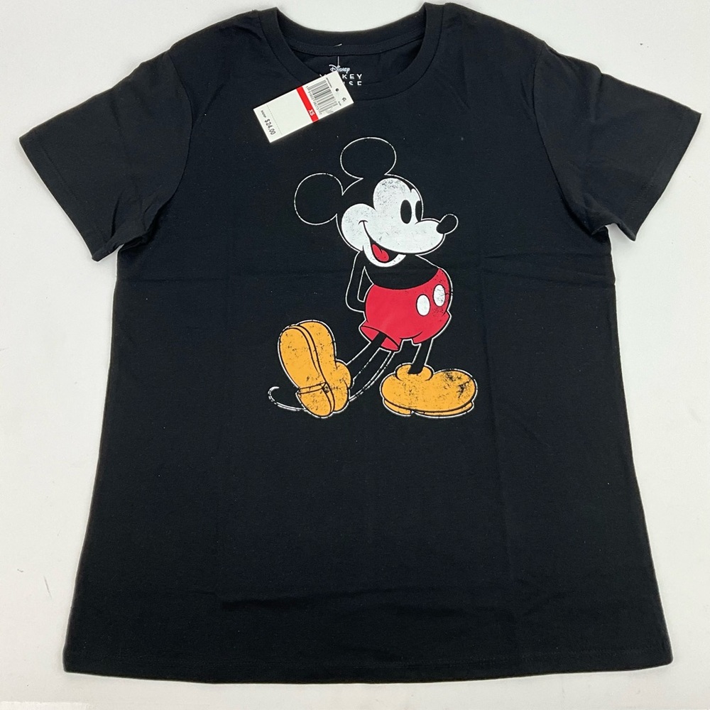 Disney Mickey Mouse Black Tee XS NWT